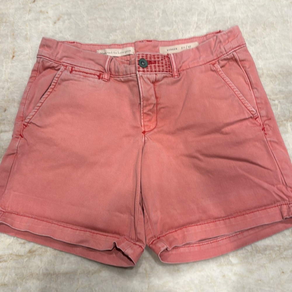 Anthropologie Pilcro and The Letterpress Hyphen Shorts pink size 27